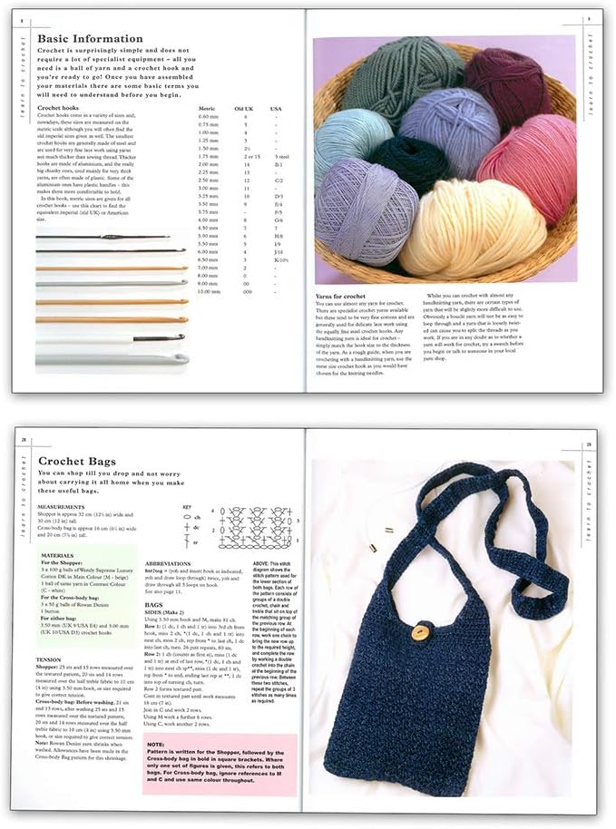 Craft County Step-by-Step Project Workbooks – Fun Activity Ideas for Macrame, Paracord, and Quilting – Learn to Crochet