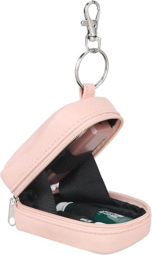 Miniatura 2 de Chapstick Bolsa de soporte para bálsamo labial, bolsa de almacenamiento portátil para lápiz labial, estuche de brillo de labios con gancho,