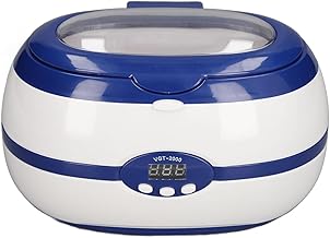 Máquina de Limpeza Ultrassônica de Temporização 600ml, Limpador Ultrassônico de Joias 40khz 35W Kit de Limpeza de óculos Display Digital para Laboratórios Óticas