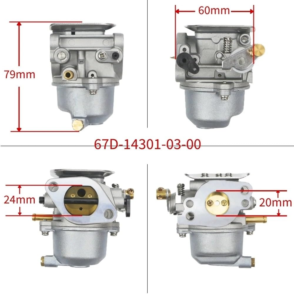 Per Parti Motore Fuoribordo Carburatore Per Motore Per Barche A 4 Tempi 4HP 67D-14301-03 67D-14301-00 67D-14301-10 67D-14301 Motore Motori Carburatore