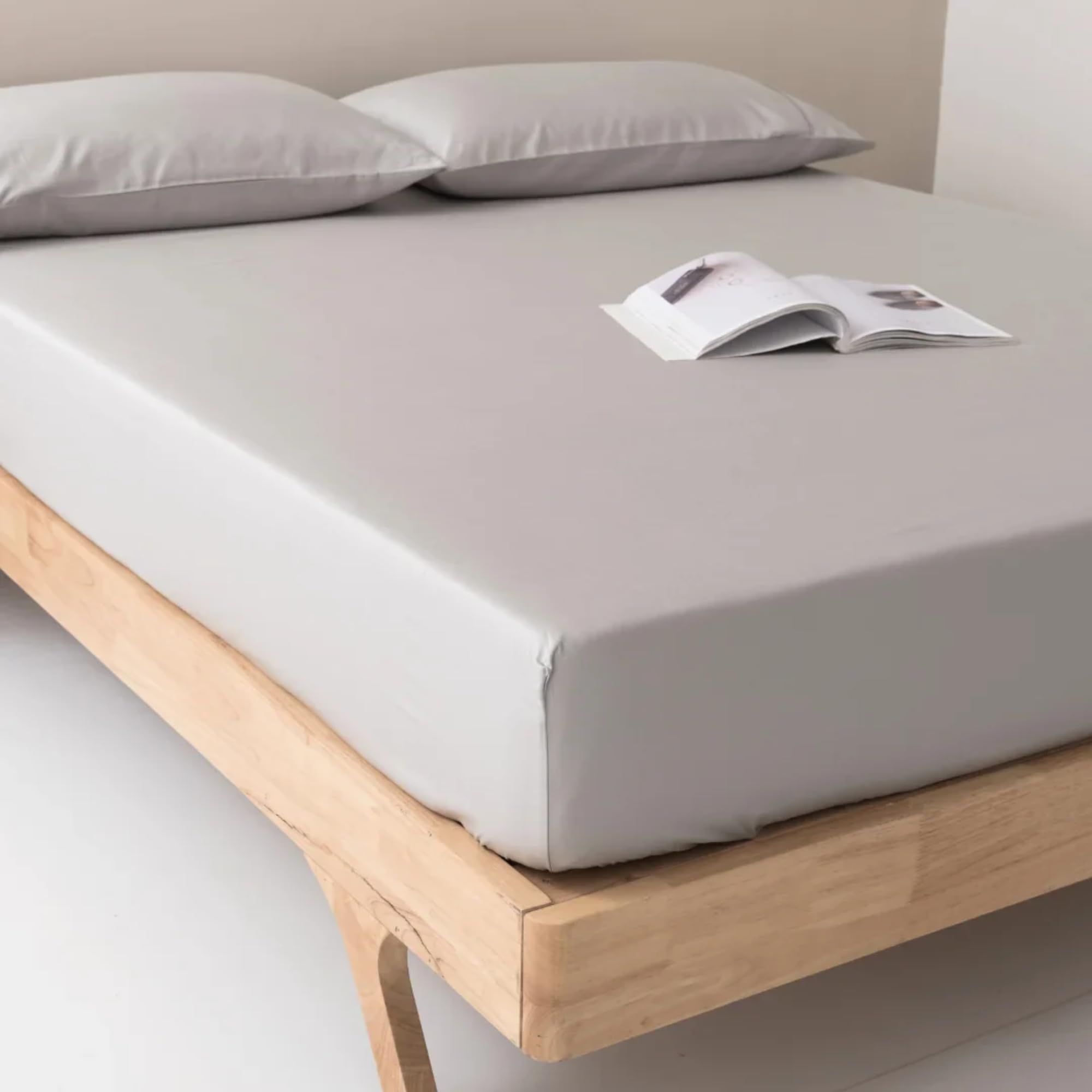 Luff Bamboo Silk Deep Fitted Sheet – Ultra-Soft, Cozy, and Breathable – Sustainable, A...