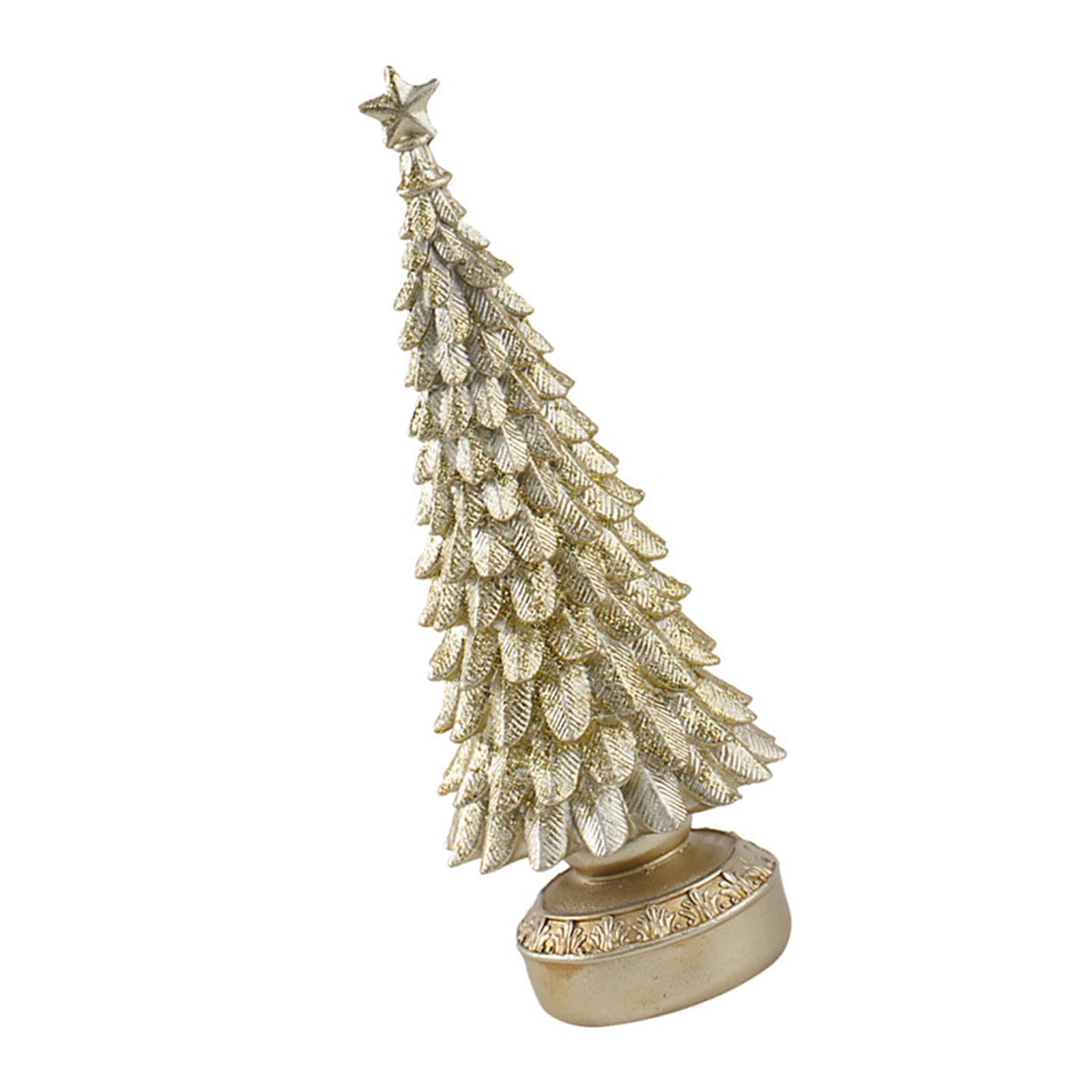 Tsophreniq Artificial Christmas Tree Decoration Resin Tabletop Centerpiece for Living Room Holiday Small Christmas Trees Home Decor