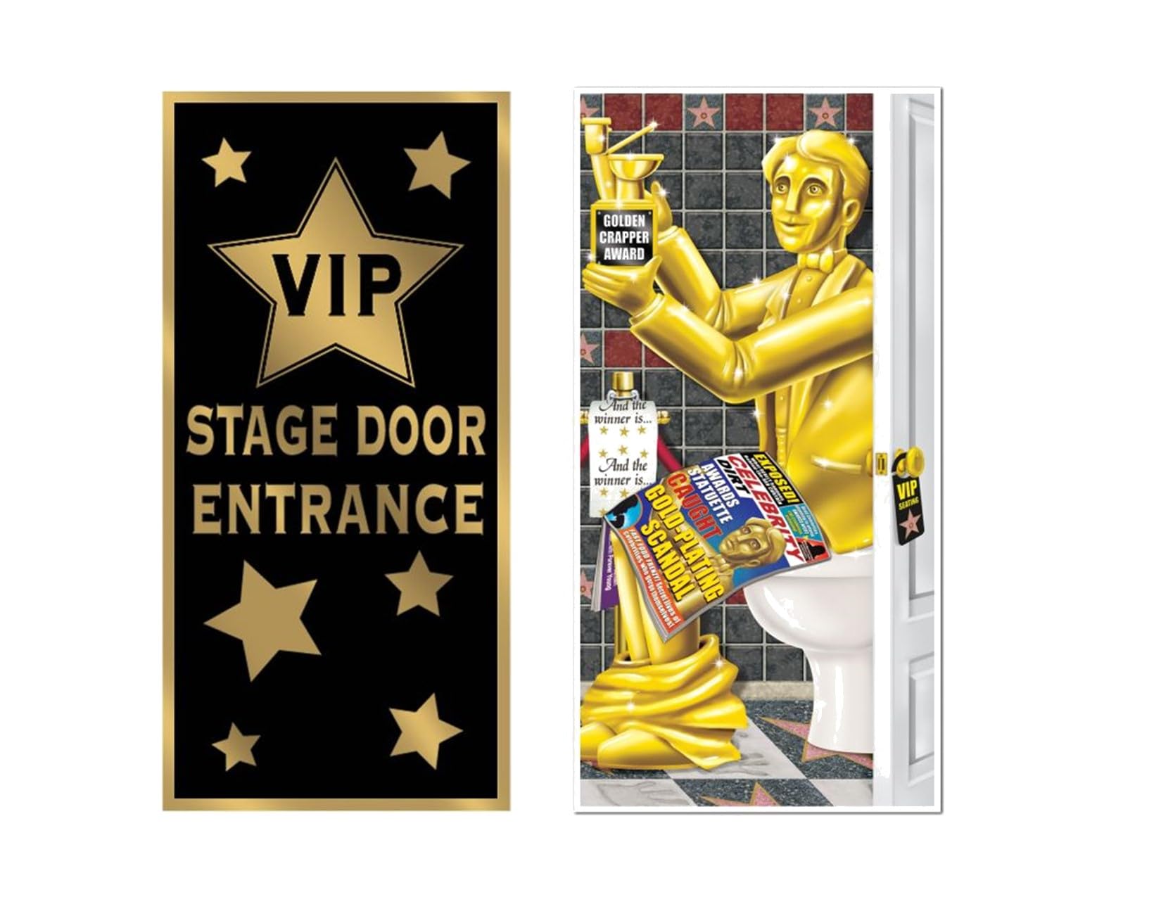 Valueballoon Party & Gifts Set Of 2 VIP Stage Entrance & Award Night 30'' X 5' Door Covers Birthday Party Decorations Supplies Hollywood Star Red Carpet