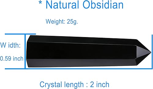 Miniatura 5 de DUQGUHO Cristales curativos de cuarzo transparente de 2 pulgadas varita de cristal torre de cuarzo natural piedras preciosas hexagonales reiki