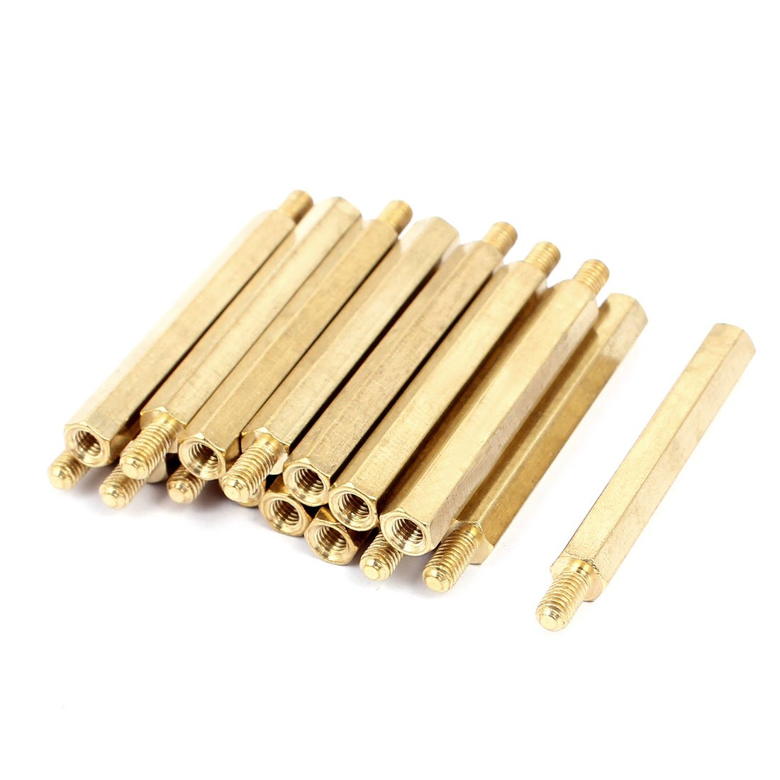 Aexit M3x35mm+6mm (Distribution electrical) Male to Female Thread Brass Spacer Hexagonal Standoff (99ry426qf486) Pillar 16pcs-image-46