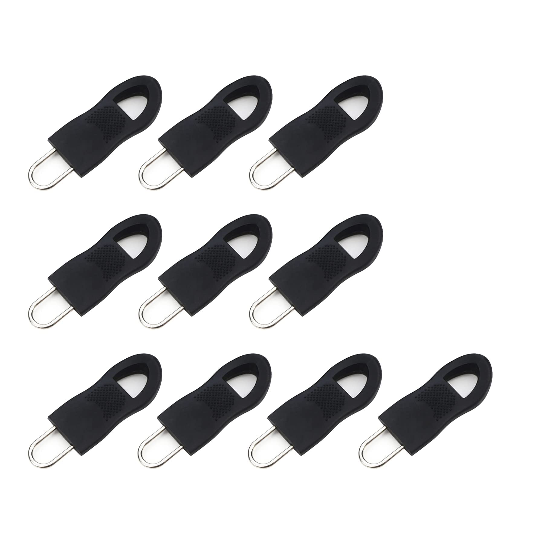 MAKINGTEC Zipper Pulls, 40PCS Black Universal Zipper Pulls, Tabs Detachable Zipper Repair Kit for Luggage, Backpacks, Jackets, Clothes, Boots, Purse, Coat, Suitcase (Large+Small)