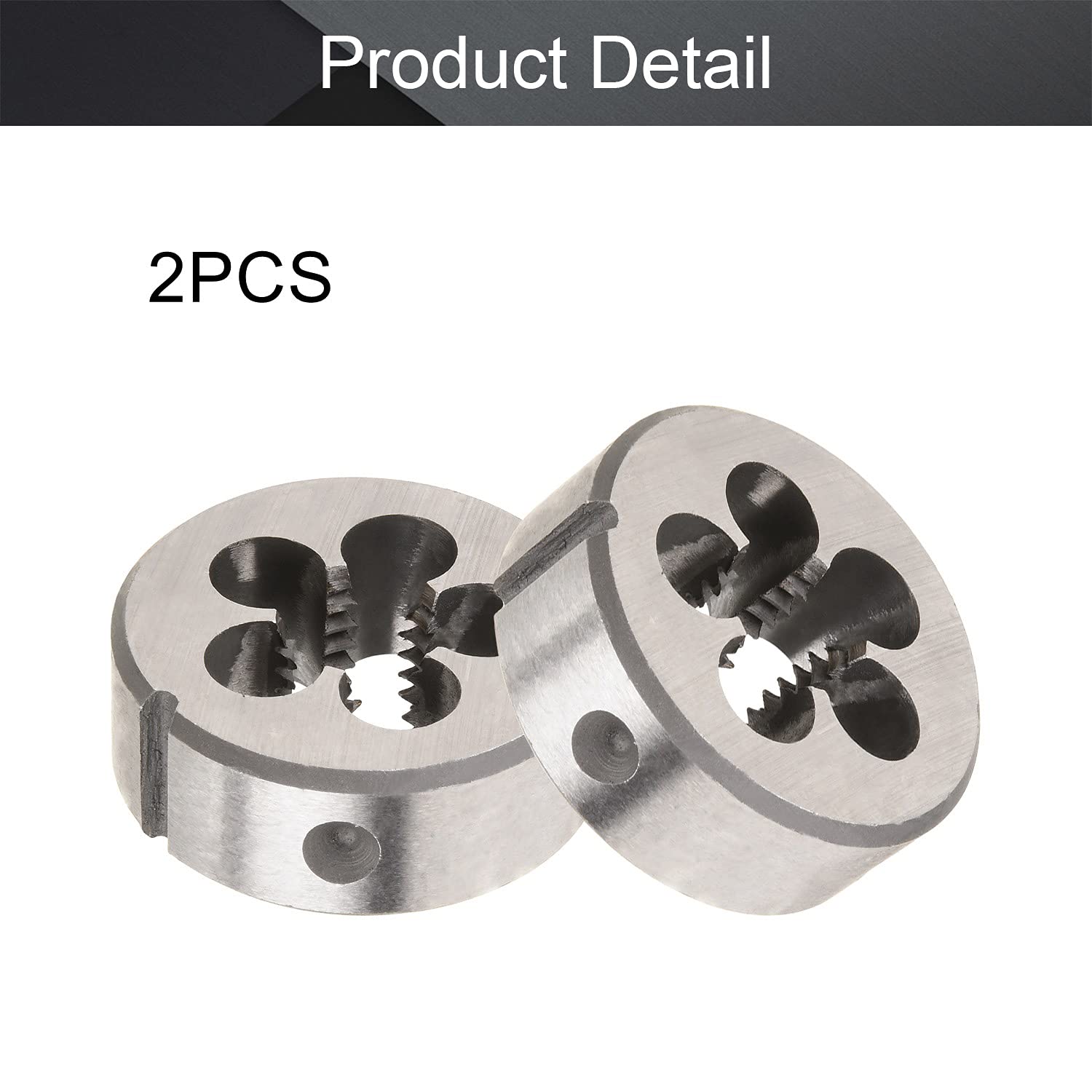Utoolmart 1/2-13 Round Die, Machine Thread Right Hand Threading Die, Alloy Tool Steel 2pcs — Amazon image 4