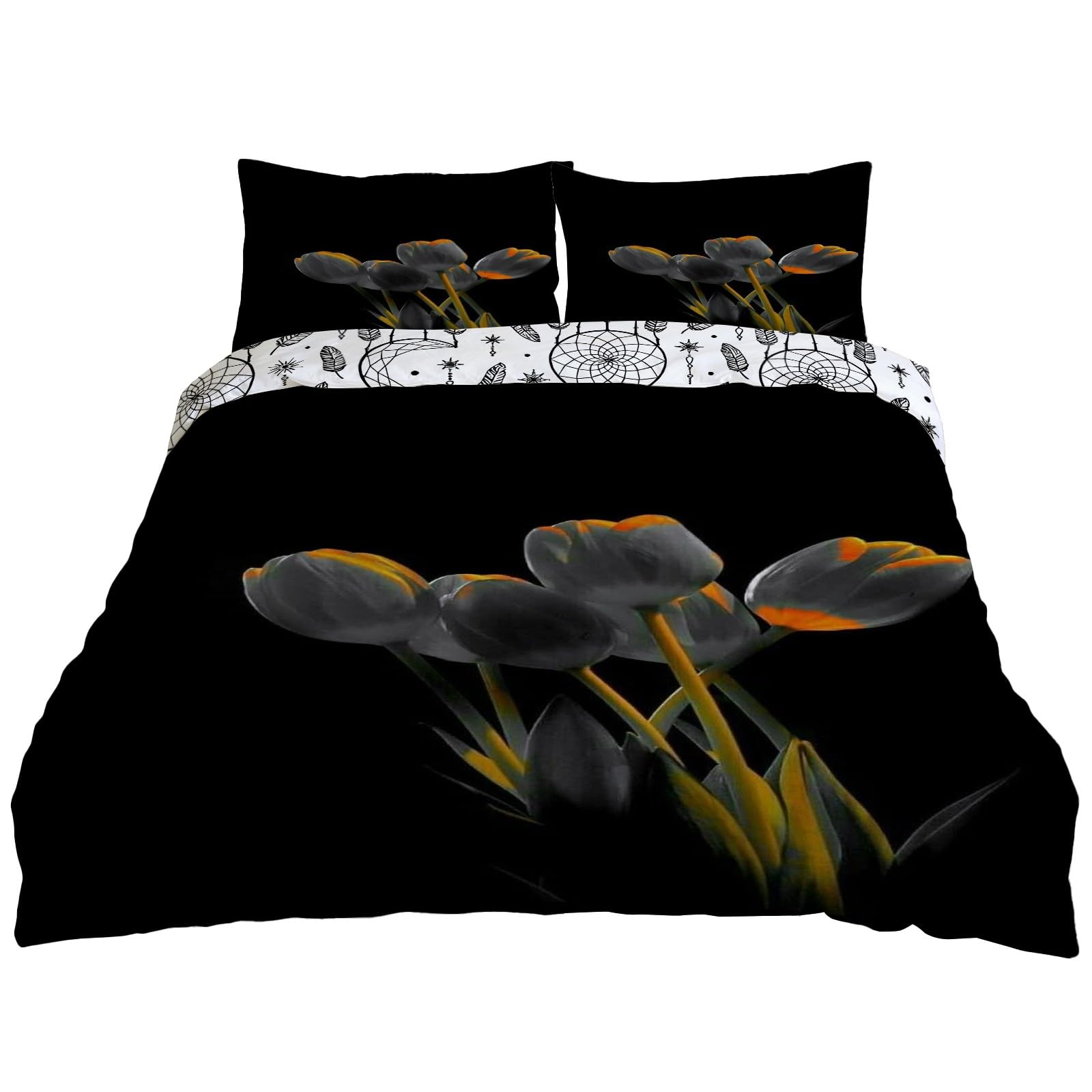 Housse de couette grand 240x220 cm réversible 2 faces microfibres avec taies
