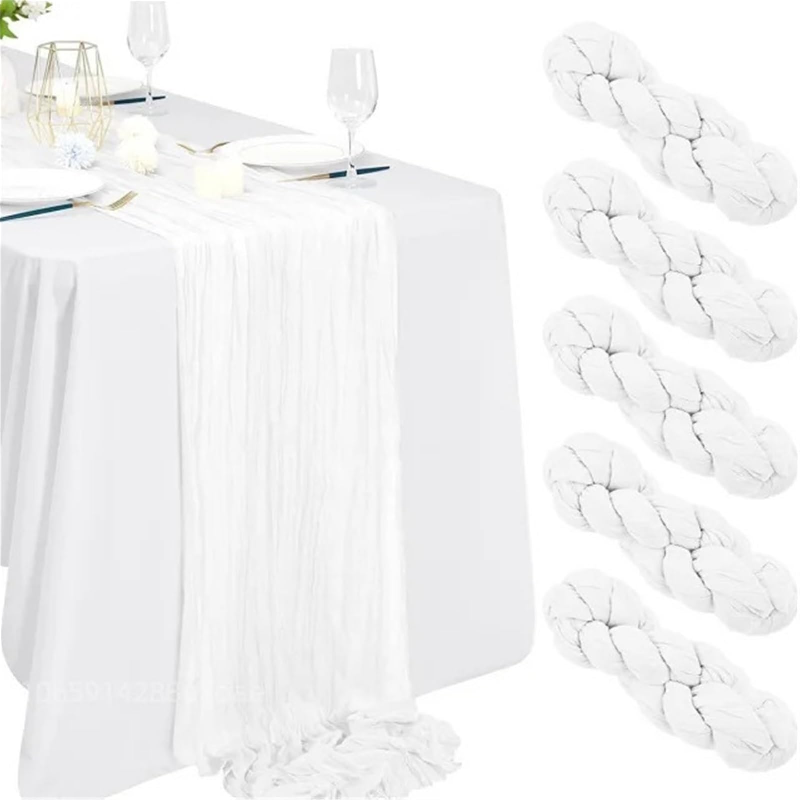 Wedding Table Runner Terracotta Gauze 35x120 Inch Cheesecloth Party Cover