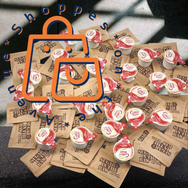 Miniatura 7 de Coffee Mate Creamer and Sugar in the Raw Bundle - 24 cremas individuales de café 50 paquetes de azúcar cruda, así como 6 cucharas desechables