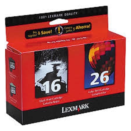 10N0202 (16, 26) Ink, 625 Page-Yield, 2/Pack, Black; Tri-Color