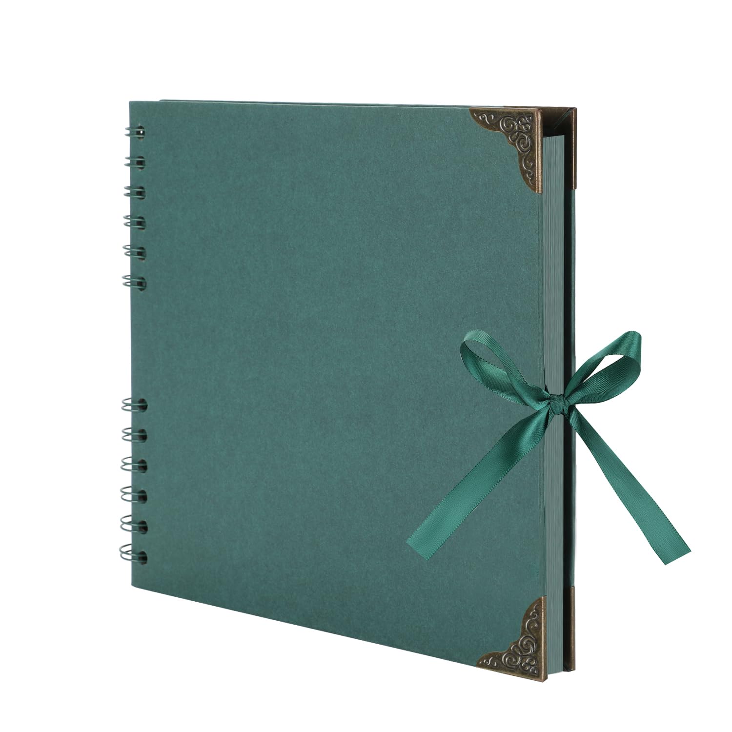 LOYAL BOOK Scrapbook (8 x 8 inch) Scrapbook Album 60 Pages Ideal for Your DIY Scrapbooking Albums Wedding and Anniversary Family Photo Album (green)