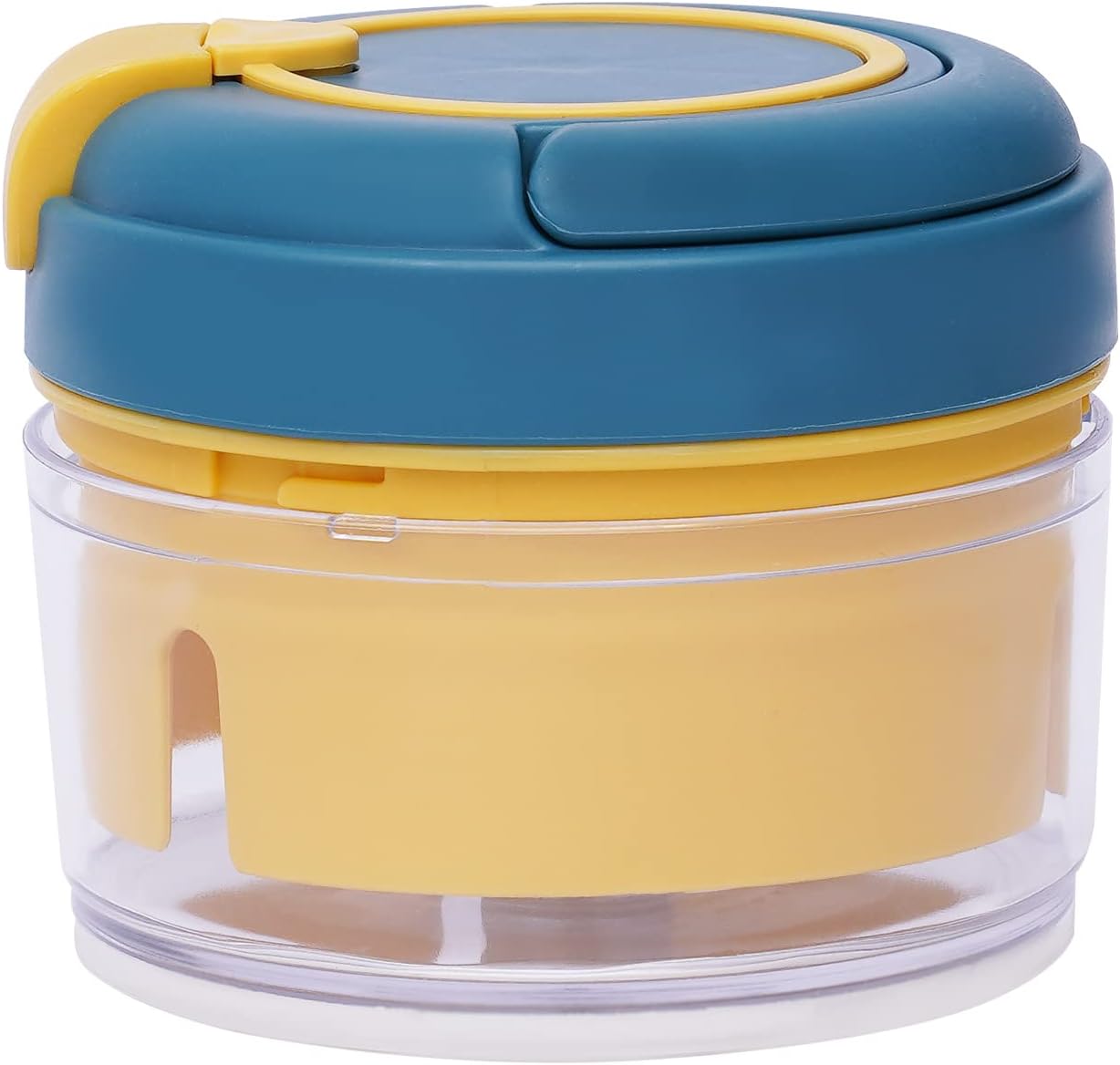Manual Food Processor Vegetable Chopper, Portable Hand Pull String Garlic Mincer with detachable lid and blade,Durable Onion Cutter for Veggies, Ginger, Fruits, Nuts, Herbs, etc