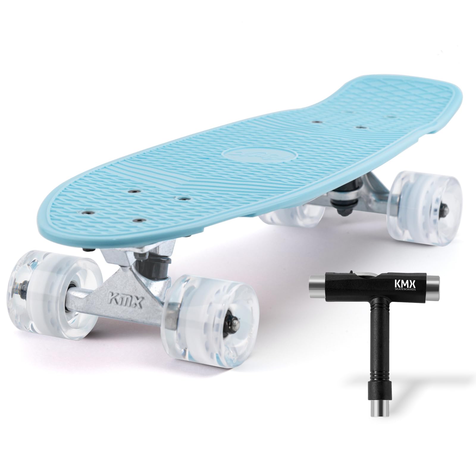 KMX Skateboard 22 and 27 Inch Classic Mini Cruiser Skateboard for Boys Girls Kids Students Adults Teens Mini