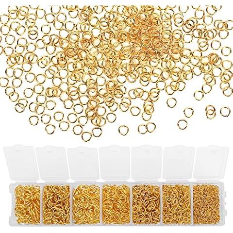 1500 Pcs Gold Plated Jump Rings Set Cover
