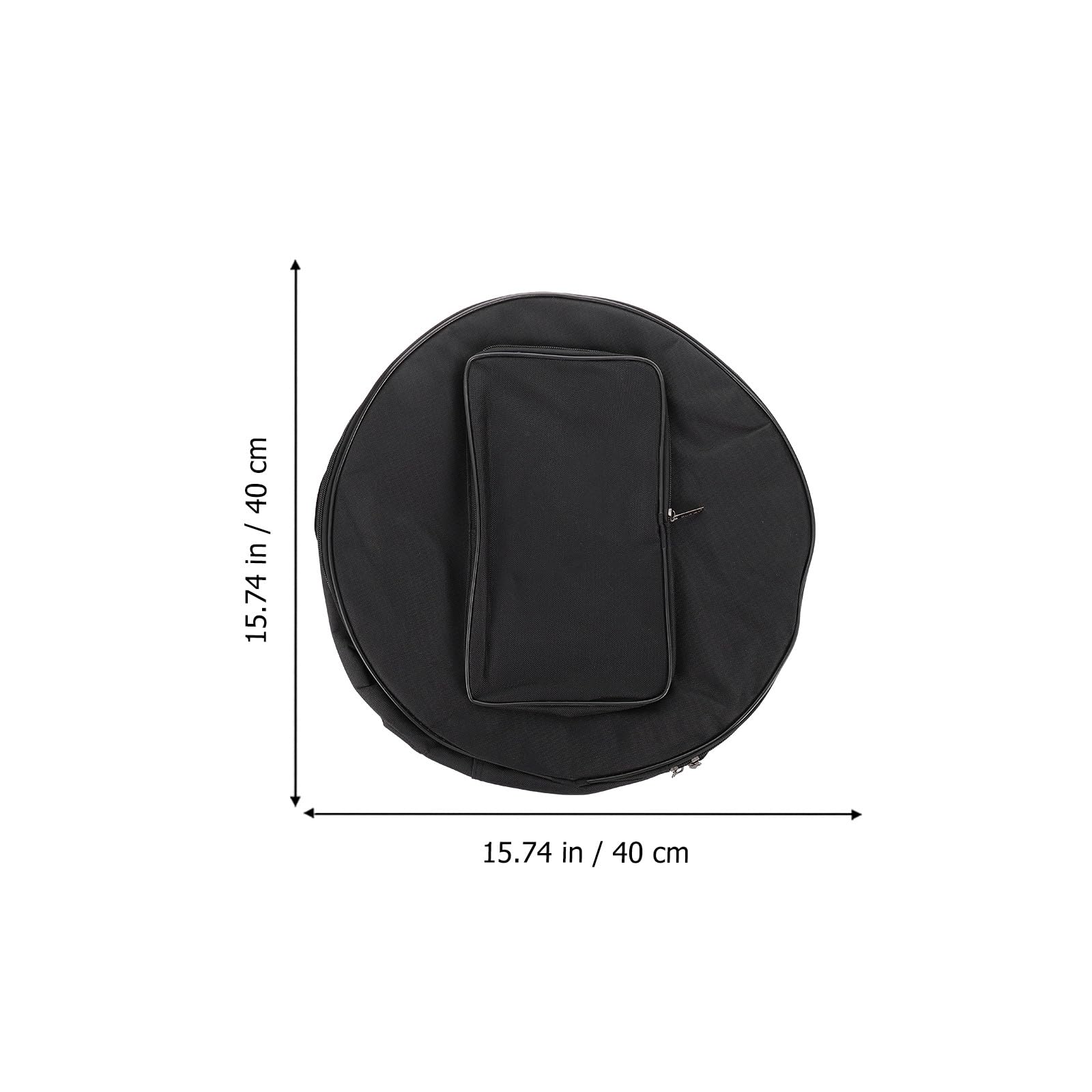 SECFOU Bolsa Acolchada para Caja de Batería 13-14 Pulgadas Funda Negra Bolsillo Exterior para Baquetas Mochila Portátil Resistente para Instrumentos de Percusión