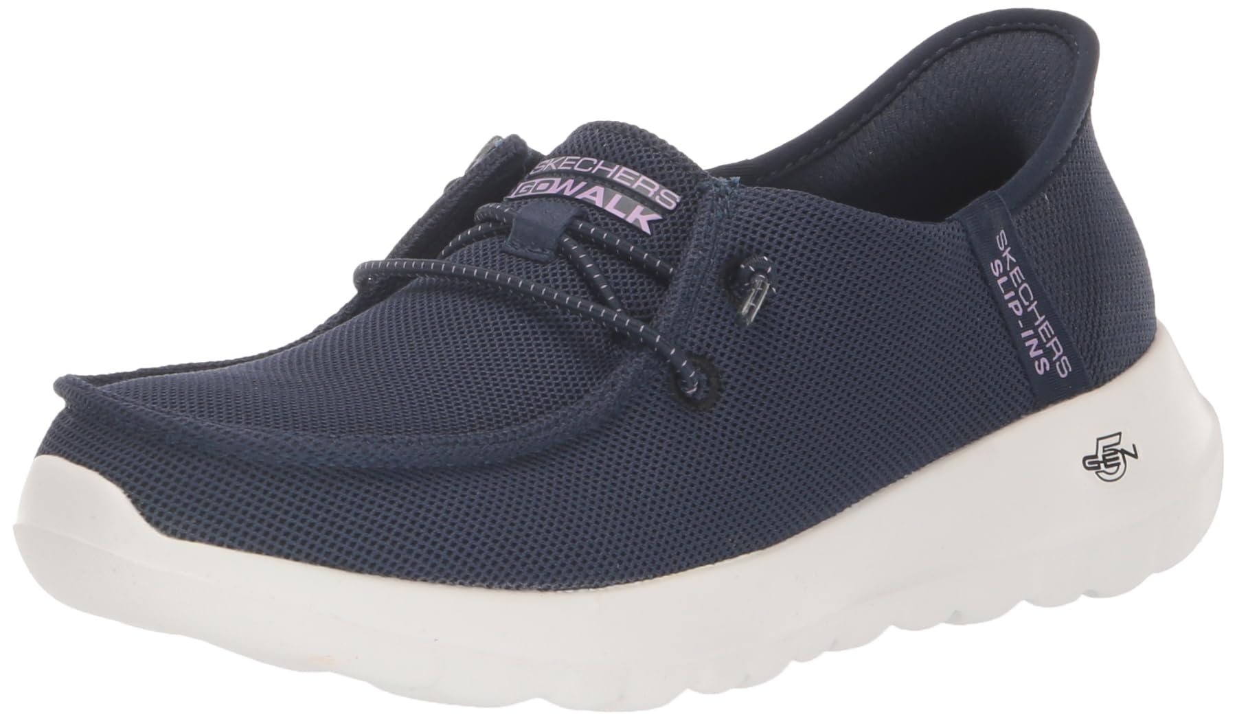 Skechers Women's Go Walk Joy Idalis Hands Free Slip-ins Sneaker, Navy/Lavender, 8.5