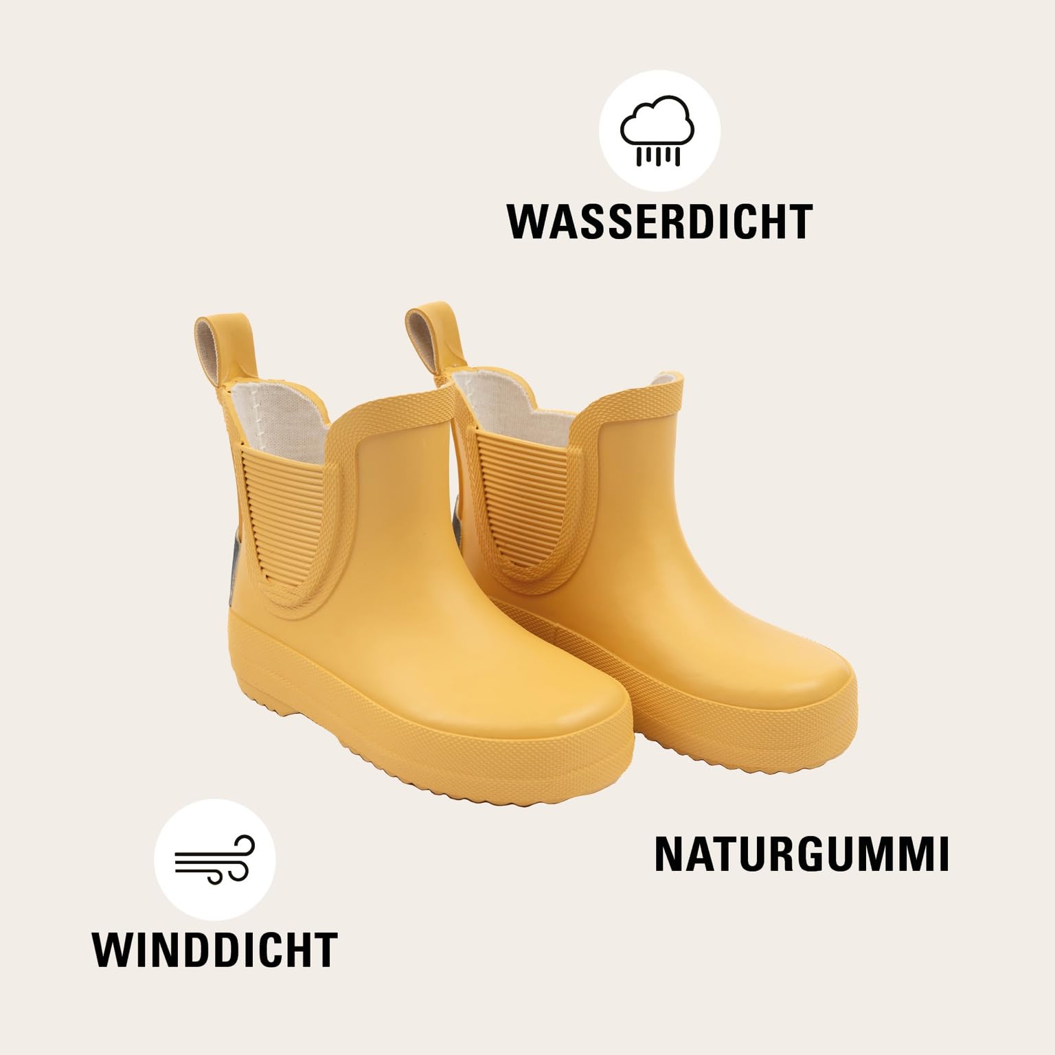 Mikk-line Botas de goma cortas para niños | Botas de goma para niños | Botas de lluvia impermeables para niños | Botas de agua cortas para niños | Botas de lluvia para niños