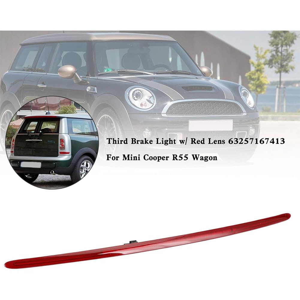 Troisième Feu Stop pour Mini Cooper Clubman R55 2007-2014, VoitureFeux Stop Central Arrière À LED Haut Niveau Feu De Freinage Voiture Assemblage Rechange