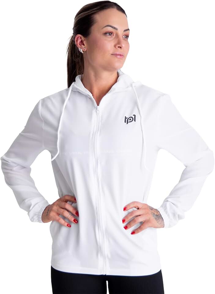 Jaqueta Corta Vento Feminino Leve Liso Capuz Impermeável com Bolsos Academia Atividades Físicas 2025