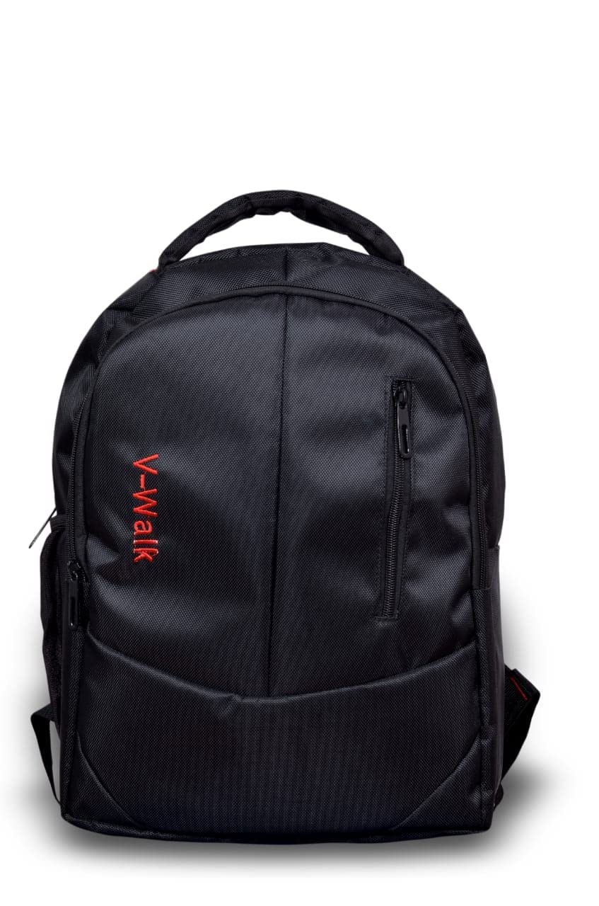 V-Walk-25Ltr Casual Laptop Backpack with 2 Compartment for Men & Women | Water Resistance Office/Travel Bag for Boys & Girls | Black Color (B0BTD3HR9X) Amazon Price History, Amazon Price Tracker