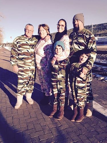 Big Feet Pajama Co. One Piece Micro Polar Fleece Adult Footed Onesie Pajamas With Drop Seat Green Camouflage #TOP6
