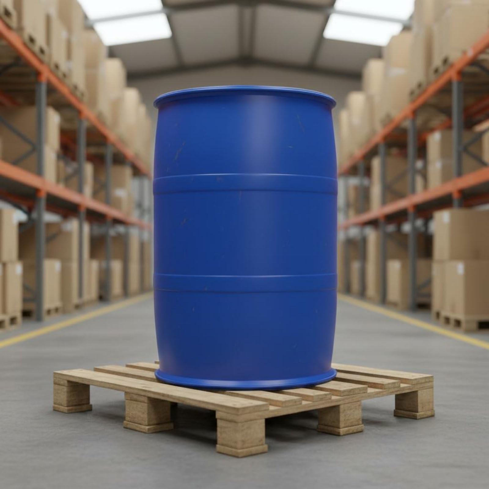 Barile di Stoccaggio Industriale Contenitore Tamburo Fusto Robusto in HDPE per Uso Alimentare con Pareti 3-5mm E Chiusura a Doppia Banda Adatto per Acqua Oli Derrate, Array, Blu, 8.5 Kg