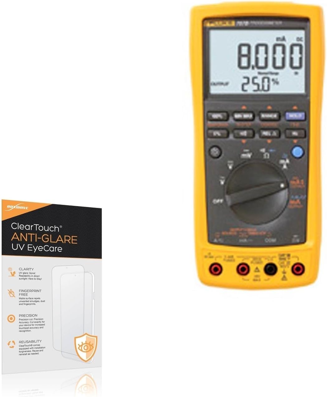 BoxWave Screen Protector Compatible With Fluke 787B - ClearTouch Anti-Glare Anti-UV EyeCare (2-Pack), Filters out Harmful Blue Light Reduce Fatigue