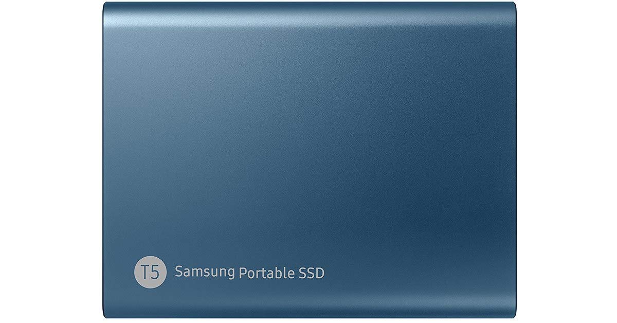 Samsung T5 500 GB USB 3.1 Gen 2 10 Gbps Type-C External Solid State Drive Portable SSD Alluring Blue