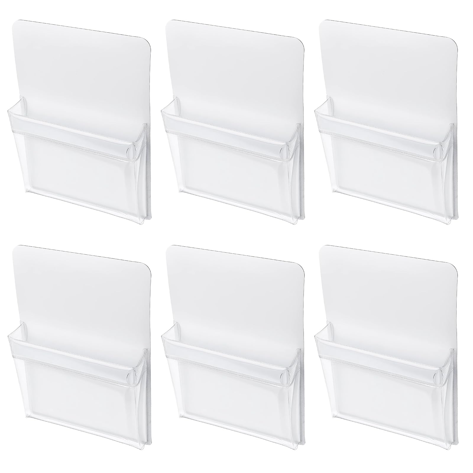 Porte-marqueurs transparent en PVC x6 pour tableau blanc et bureau