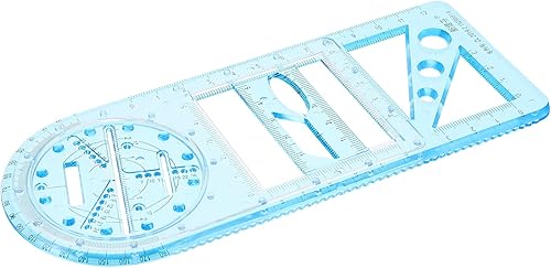FUNOMOCYA Regla Dibujo Plantillas de dibujo Plantillas de medición Plantilla de círculo geométrico Mulitool Dibujos Multiusos Herramienta Artesanía