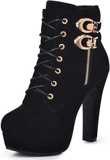 Black heels boots Clearance