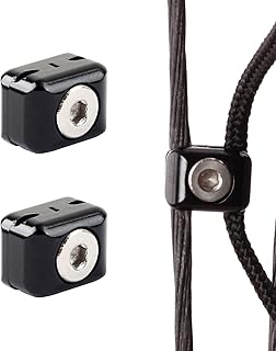 FENJANER Archery 2 Pcs Compound Bow Fastener Buckle for Drop Away Arrow Rest Clip Clamps Archery Accessories Metal Black Fastener (Black)