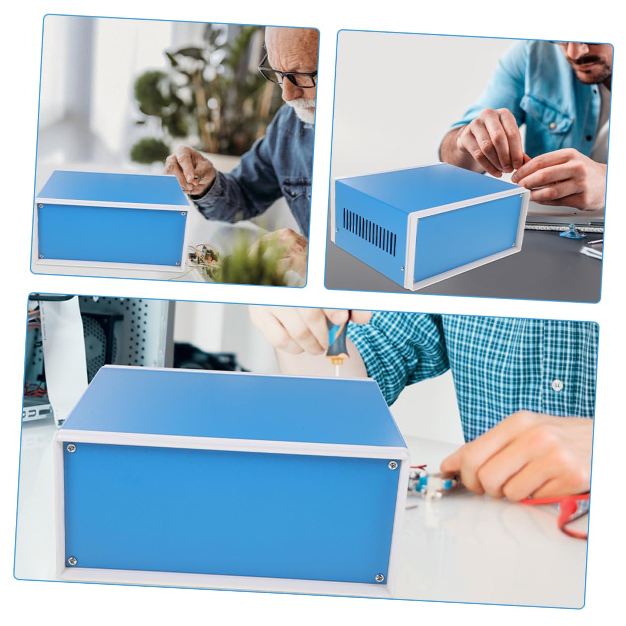 Alipis Caja De Aluminio Para Conexiones Eléctricas Caja Electrónica Para Proyectos Con Diseño Multifuncional y Acabado Elegante Estable Para Aplicaciones Industriales