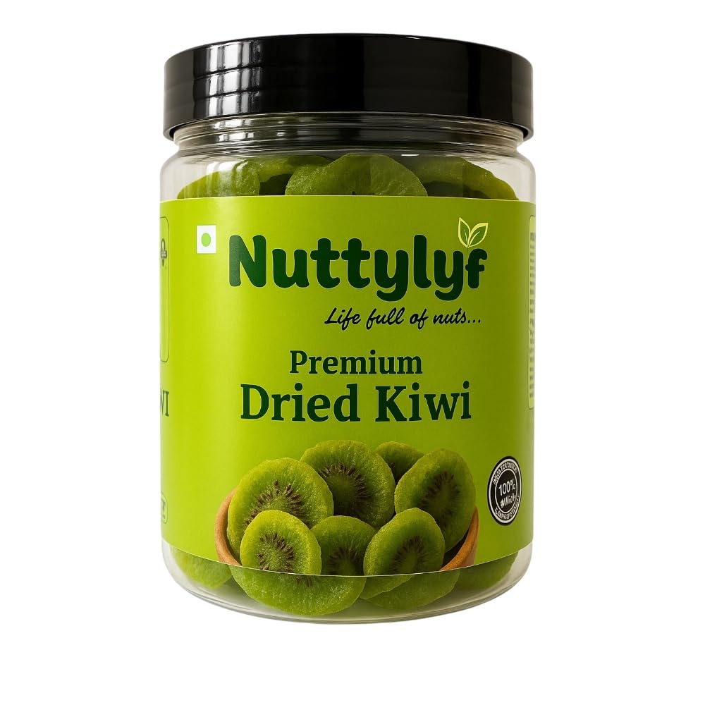 Nuttylyf Premium Dried Kiwi -250 gram, Vegan, Non-GMO, 95% Fat Free, Rich in Vitamin C, Natural Health Booster