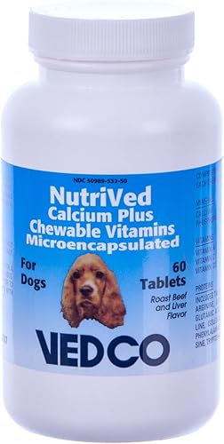 NutriVed Calcio Plus Vitaminas Masticables para Perros 60 Tabletas