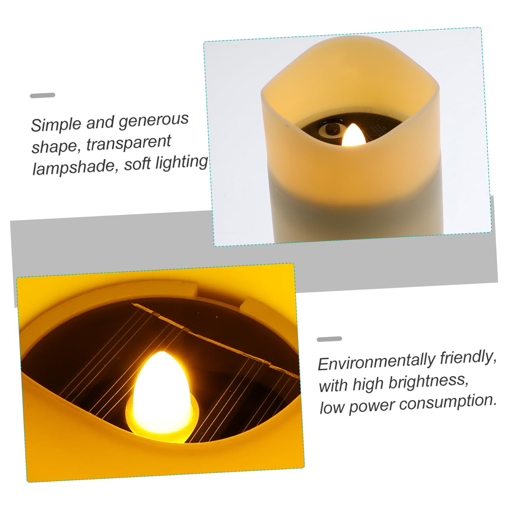 LED Kerzenlicht 4 Stück-Pack aus Kunststoff in Weiß, Dekorative Lampe