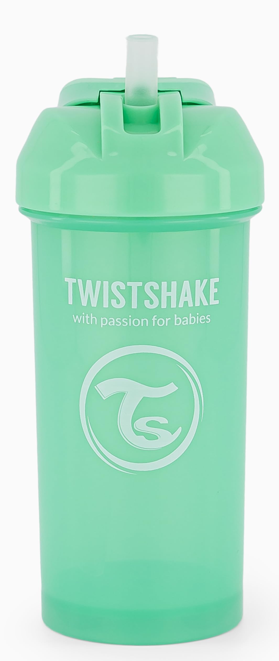 Twistshake Straw Cup | Baby-Schnabeltasse mit Strohhalm - 360 ml | Auslaufsichere Babywasserflaschen | Auslaufsicherer Trinkbecher für Kleinkinder | BPA-freier Baby-Entwöhnungsbecher | Grün