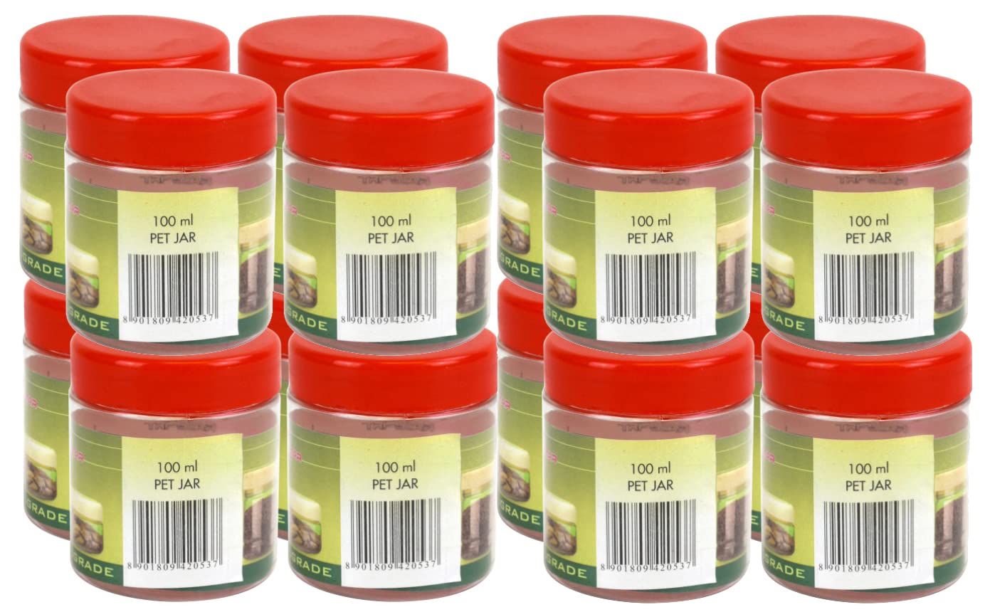 P.E.T. Jars, Food safe, Clear Food Storage Containers. (4x 100ml) — image 1