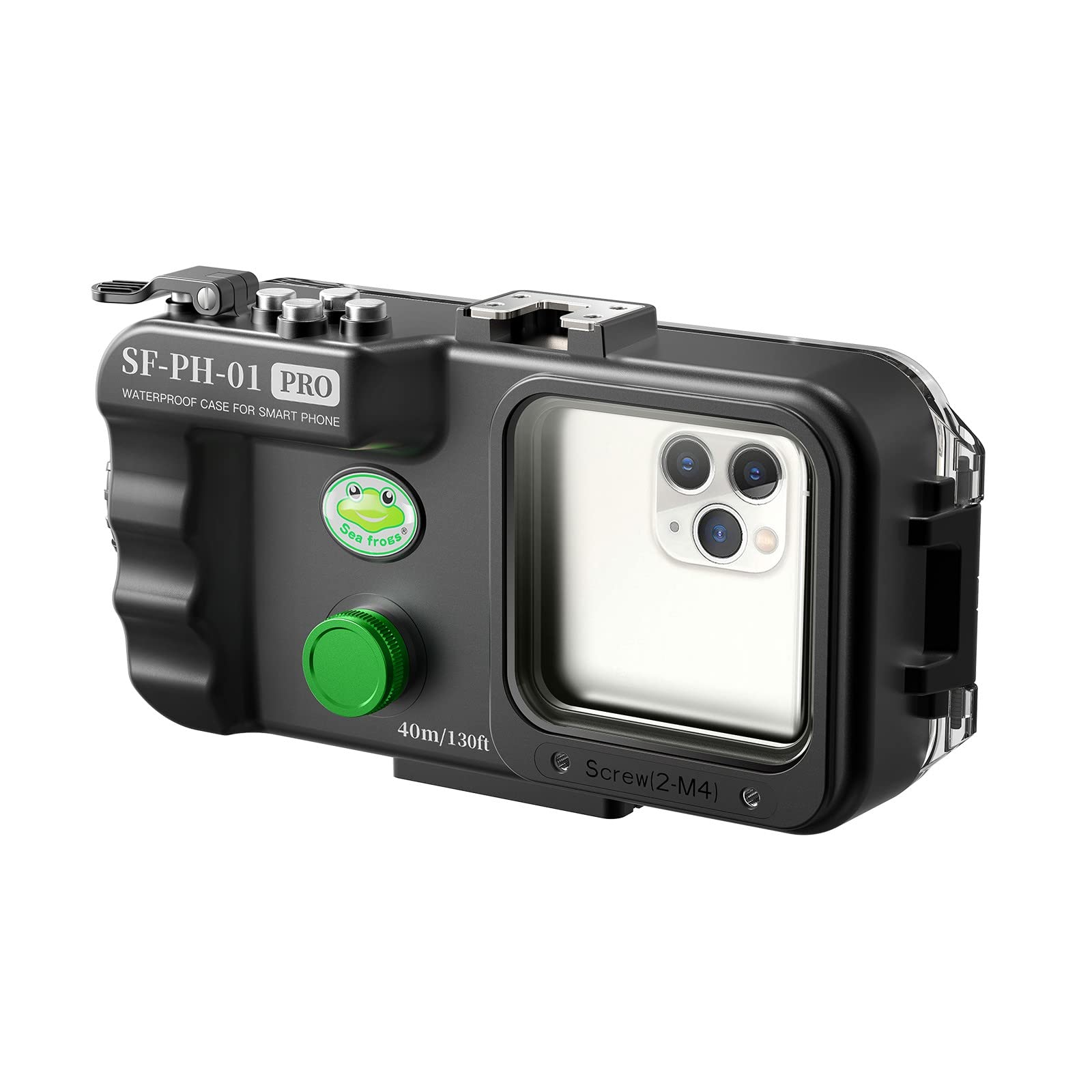 Seafrogs Sf-Ph-01 Pro Professional Diving Telephip [40M/130Ft] Alcicultor Impermeable para El Teléfono Celular Y iPhone De Andriod, Tamaño De La Ventana De Lente 68 Mmx68 Mm