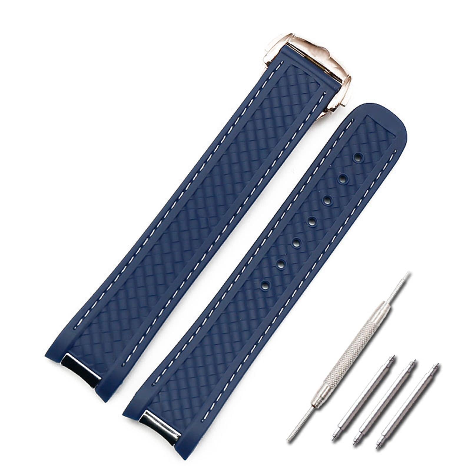 Bracelet silicone 20 mm pour montre Omega hippocampe 300