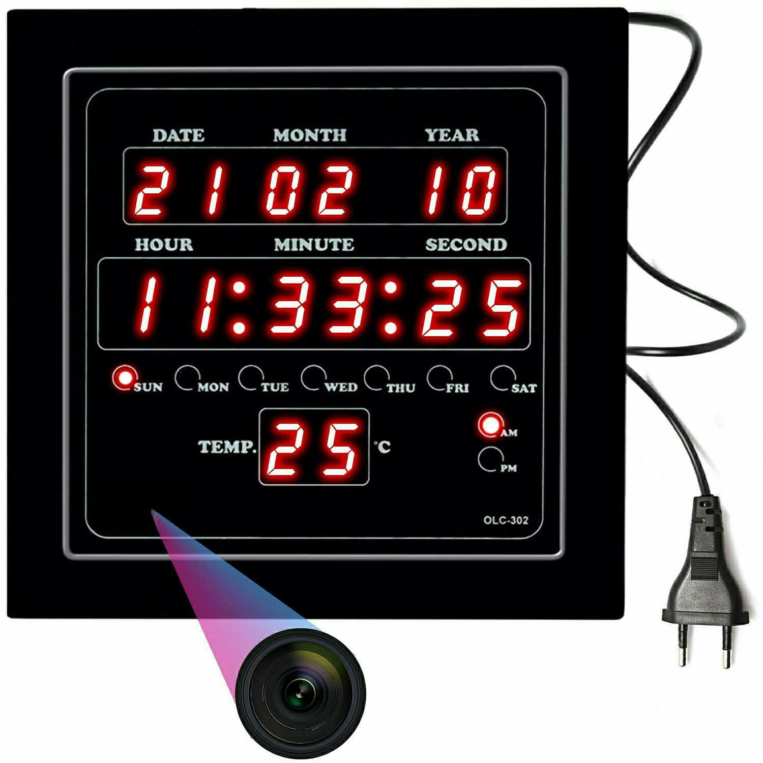Spy Mission WiFi Digital Clock HD Spy Camera, DVR & WiFi Remote View Secret Camera for Home Security 32GB inbuilt Memory Motion Activated Small Hidden Camera & Discreet Surveillance-picture-12
