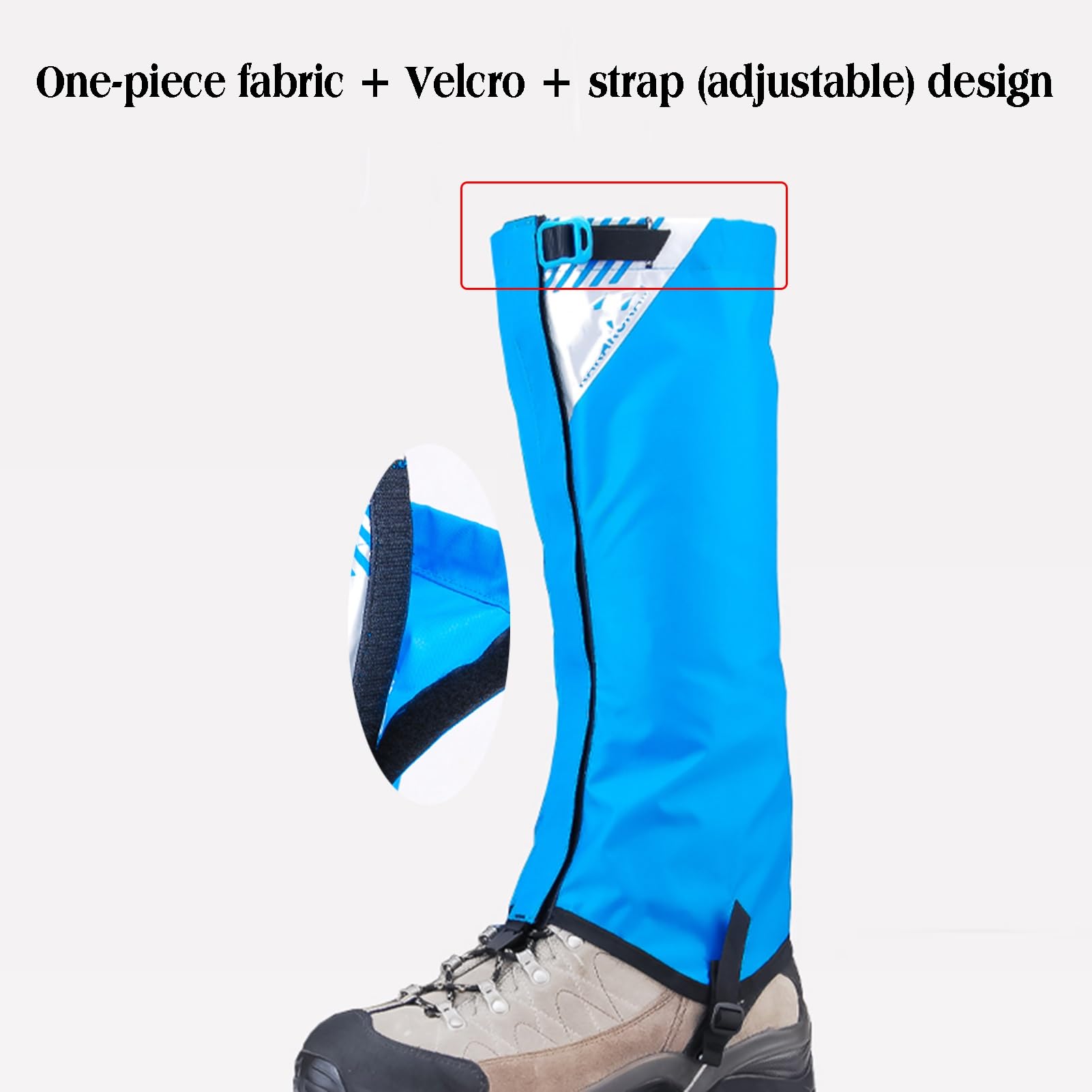 Polainas For Piernas, For Caza Y Senderismo, con Gancho Metálico For Cordones, Ajustables For Botas De Nieve, Senderismo Y Caza, For Hombres Y Mujeres(Blue,40X34cm)