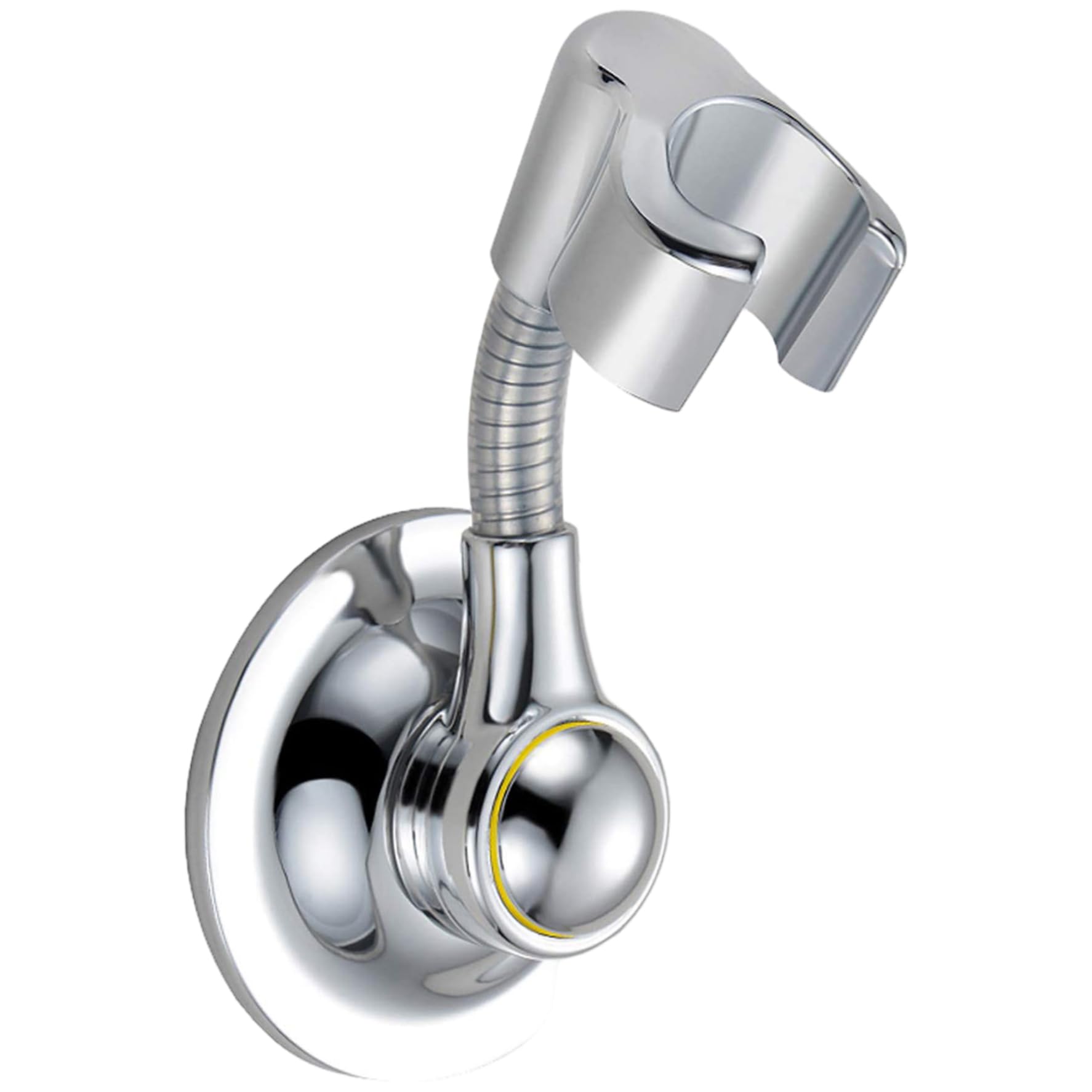 Hbbgdiy Suction Cup Shower Head Holder Punch-Free Shower Bracket Neck Adjustable Replacement Showerhead Bracket for Bathroom, Showerhead Mount for Home and Hotel Use