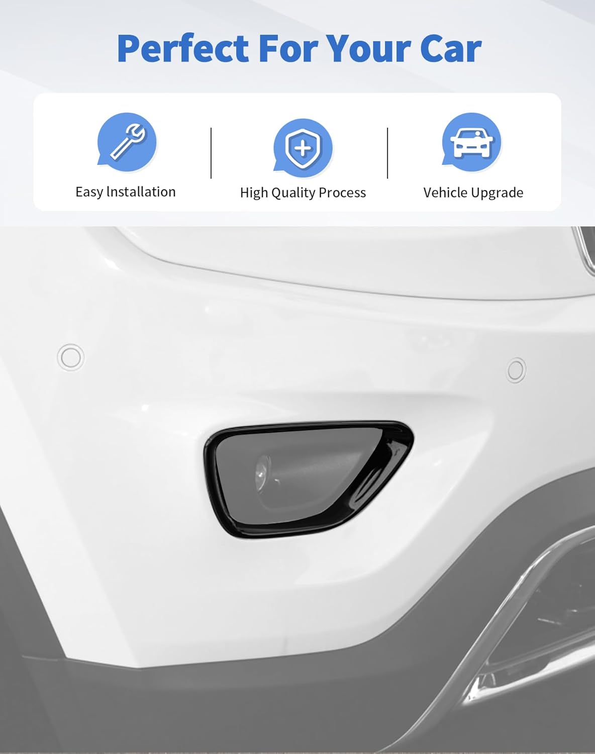 for Grand Cherokee Grill Inserts Front Grille Mesh no Mesh Cover Guard + Front Fog Light Lamp Trim Cover Fit For 2014-2016 Jeep Grand Cherokee