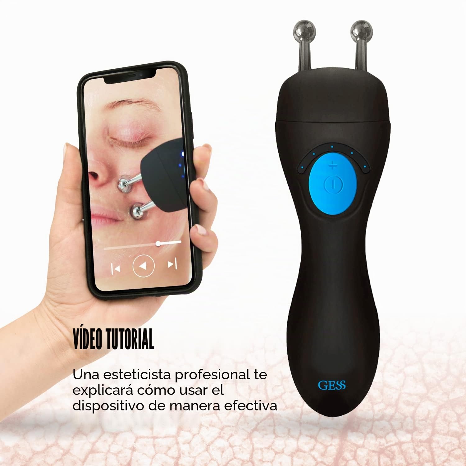 Dispositivo GESS MT para terapia de microcorriente, masaje de rodillos, eliminación de arrugas antienvejecimiento, tonal para la piel, cuidado, levantamiento facial