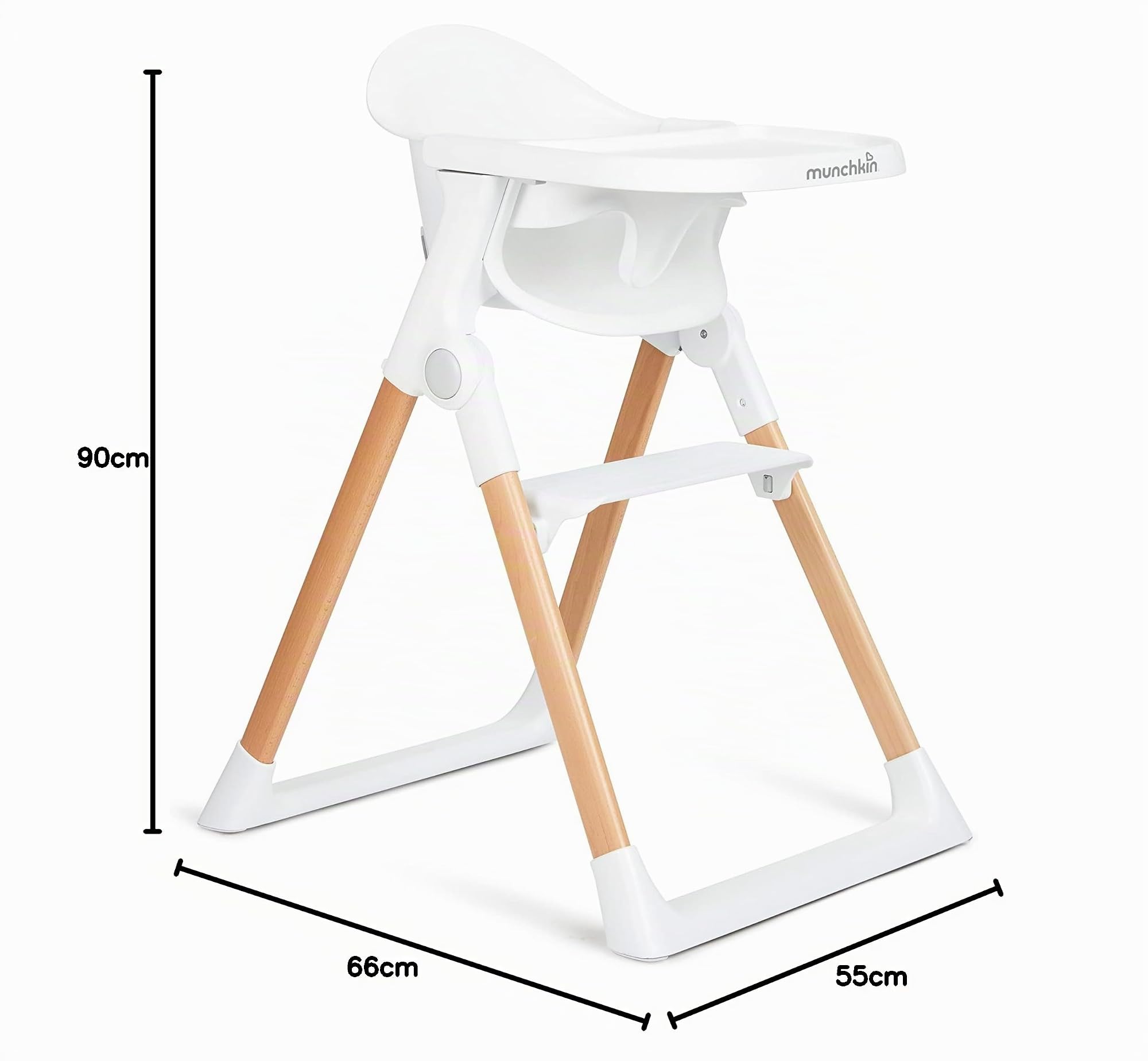 Munchkin Chaise Haute Pliable 360° Float pour Bébé et Tout-Petits | Chaise de Repas Bébé Compacte Conçue pour les Espaces Réduits | Chaise Haute pour Garçons & Filles | Idéale pour le Voyage 6m+
