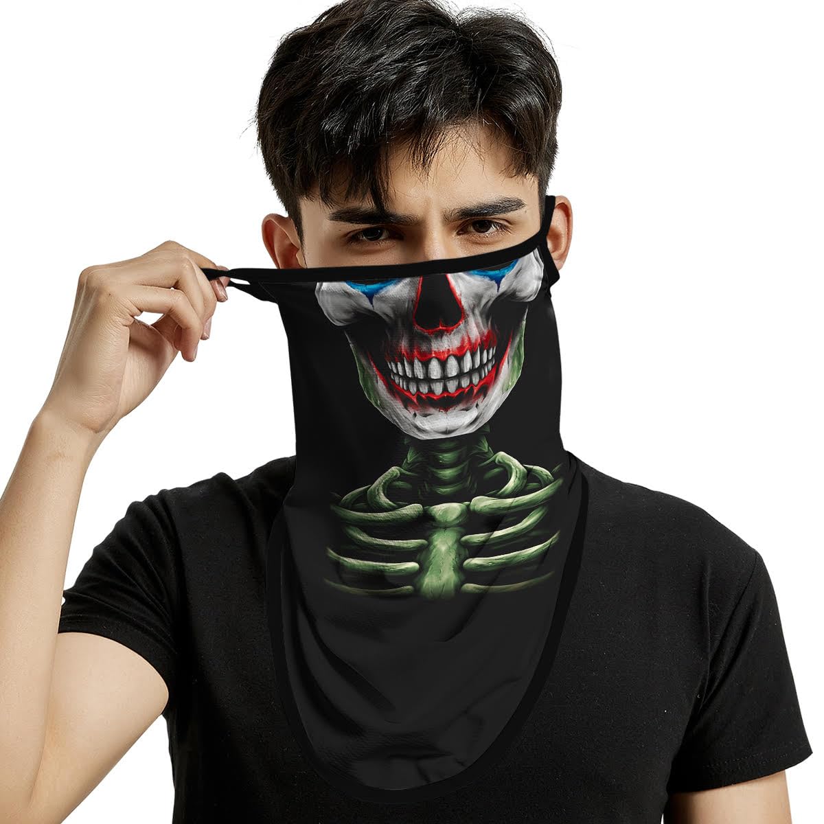 ShopINess Scaldacollo Teschio con Elastici – Bandana Moto Unisex per Halloween, Sci e Sport Outdoor