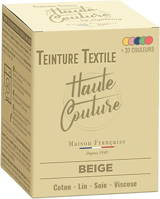 Teinture Textile Beige Haute Couture 350g - Prêt à l'emploi pour vêtements et tissus