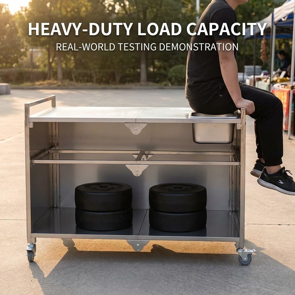 Carretto mobile per street food, Food Trailer e Food Truck completamente attrezzati, Banco espositivo portatile per mercati, street food ed eventi
